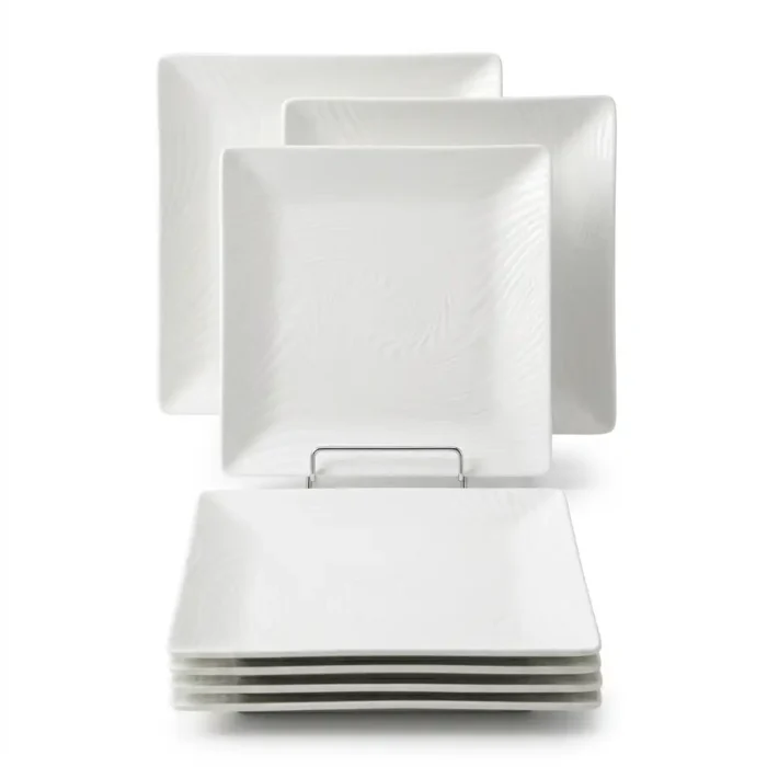 12-Piece Squared Melamine Plates Set