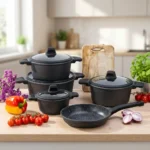 Edenberg 10-Piece Black Cookware Set EB 5649