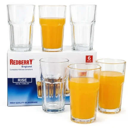 Redberry 300ml Glass Tumbler (6 Pieces)