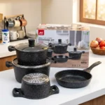 REDBERRY 7pcs Granite Cookware Set - Image 8