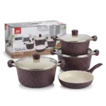 REDBERRY 7pcs Granite Cookware Set - Image 4