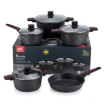 REDBERRY 9-Piece Granite Cookware Set – Induction Base - Image 7
