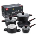REDBERRY 9-Piece Granite Cookware Set – Induction Base