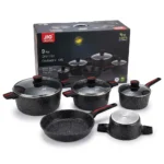 REDBERRY 9-Piece Granite Cookware Set – Induction Base - Image 5