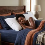 Set of 2 White Cotton Fibre Bed Pillows – 1000g - Image 3