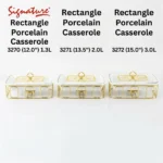Signature Rectangular White Porcelain Casserole - Image 14
