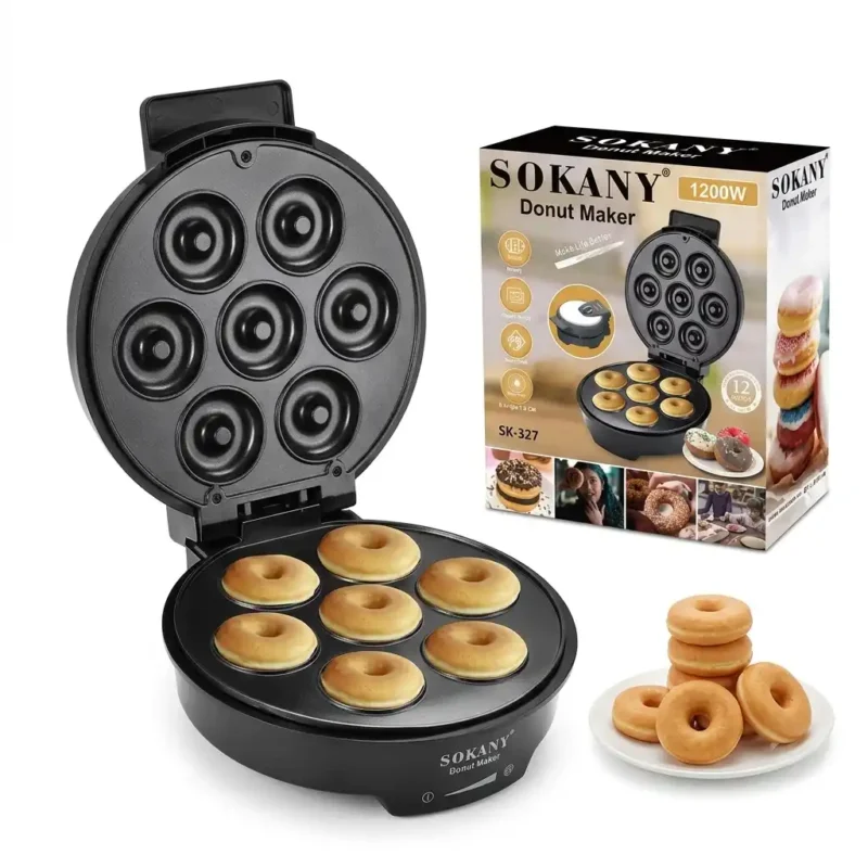 SOKANY Donut Maker – 7 Mini Donuts 700W