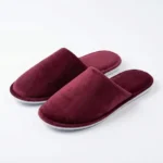 Unisex Comfortable Indoor Slippers – Coral fleece, Maroon