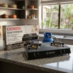 2-Burner Gas Cooker with Glass Top