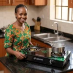 2-Burner Gas Cooker with Glass Top