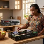 2-Burner Gas Cooker with Glass Top