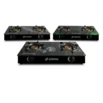2-Burner Gas Cooker with Glass Top