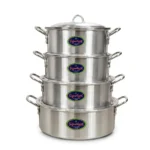 25/35 Signature Aluminum Sufurias Set with Lids 4-Piece - Image 4