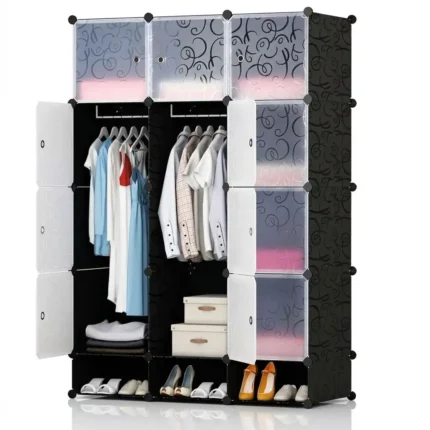 3-Column Plastic Wardrobe