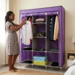 3-Column Portable Metallic Wardrobes