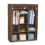 3-Column Portable Metallic Wardrobes