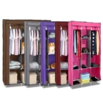 3-Column Portable Metallic Wardrobes