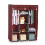 3-Column Portable Metallic Wardrobes