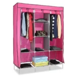 3-Column Portable Metallic Wardrobes