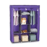 3-Column Portable Metallic Wardrobes