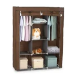 3-Column Portable Metallic Wardrobes