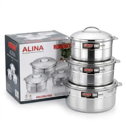 3-Piece REDBERRY ALINA Stainless Steel Insulated Hotpot Set