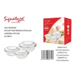 3-piece Signature Clear Glass Casserole Set - Image 11