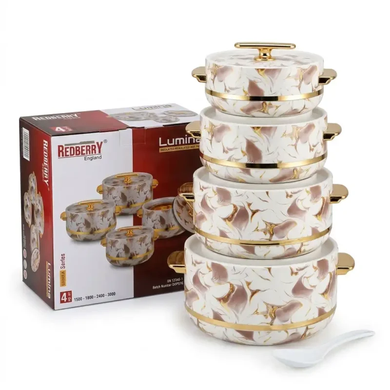 4-Pcs REDBERRY Lumina Plastic Hotpot Set | Smart Enterprise