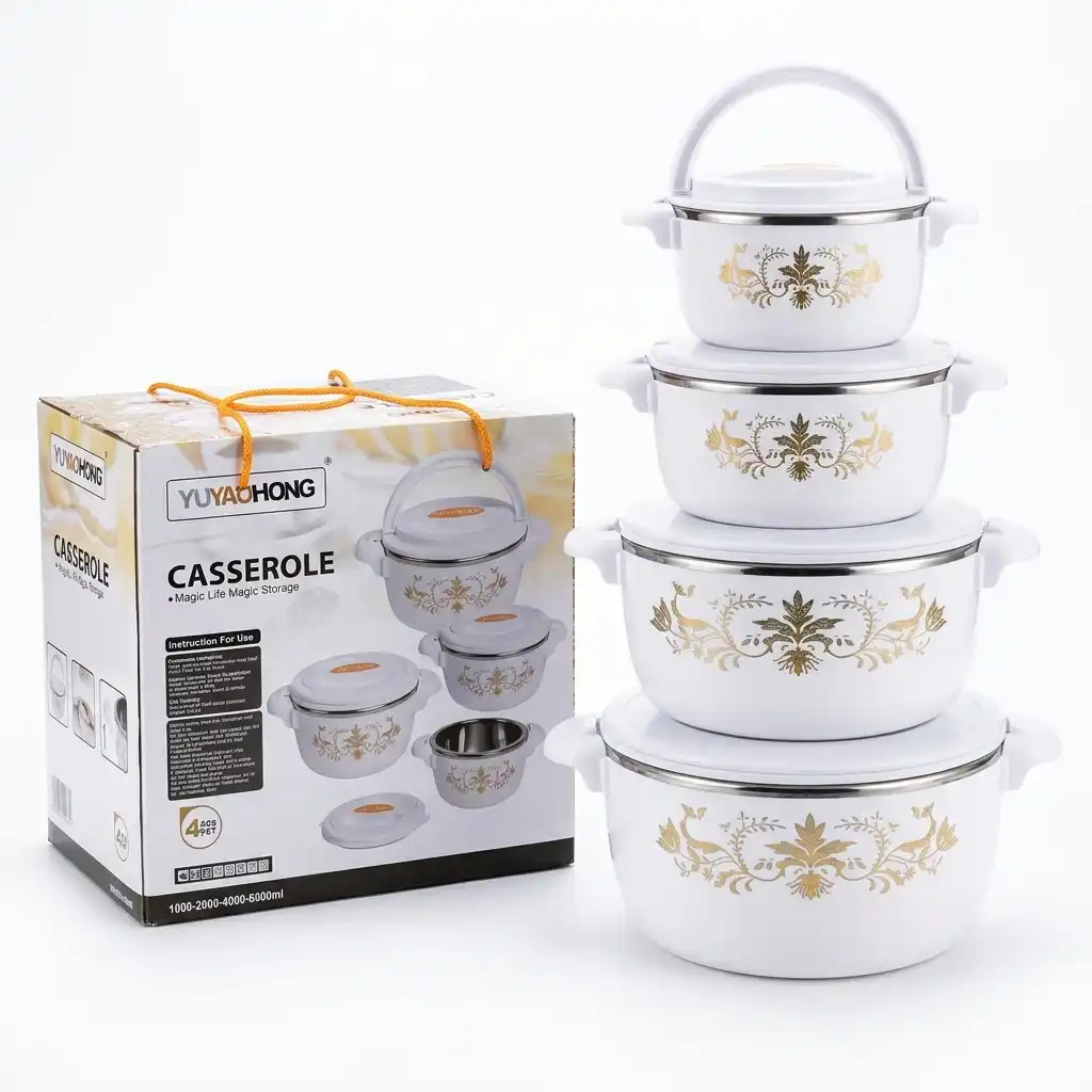 4-Piece Premium Thermal Casserole Hotpot Set