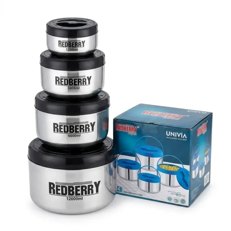 4 Piece REDBERRY UNIVIA Stainless Steel Hotpot Set