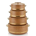 4pcs WOODENZA Insulated Hotpot Set