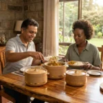 4pcs WOODENZA Insulated Hotpot Set