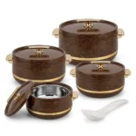 4pcs WOODENZA Insulated Hotpot Set