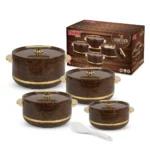 4pcs WOODENZA Insulated Hotpot Set