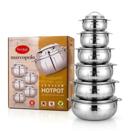 6 Pcs Signature Marcopolo Stainless Steel Hotpots