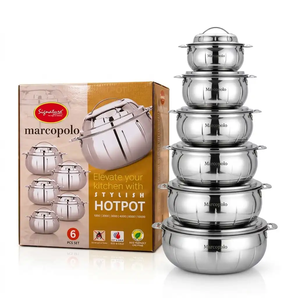 6 Pcs Signature Marcopolo Stainless Steel Hotpots 6 Pcs Signature Marcopolo Stainless Steel Hotpots