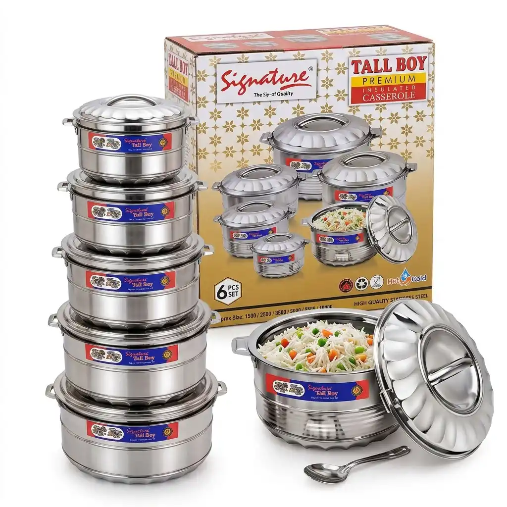 6 Pcs Signature Tallboy Stainless Steel Hotpots 6 Pcs Signature Tallboy Stainless Steel Hotpots
