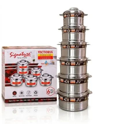 6 Pcs Victoria Stainless Steel Hotpots