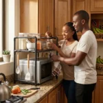 2 Layer Microwave Stand Multi Purpose Rack - Image 4