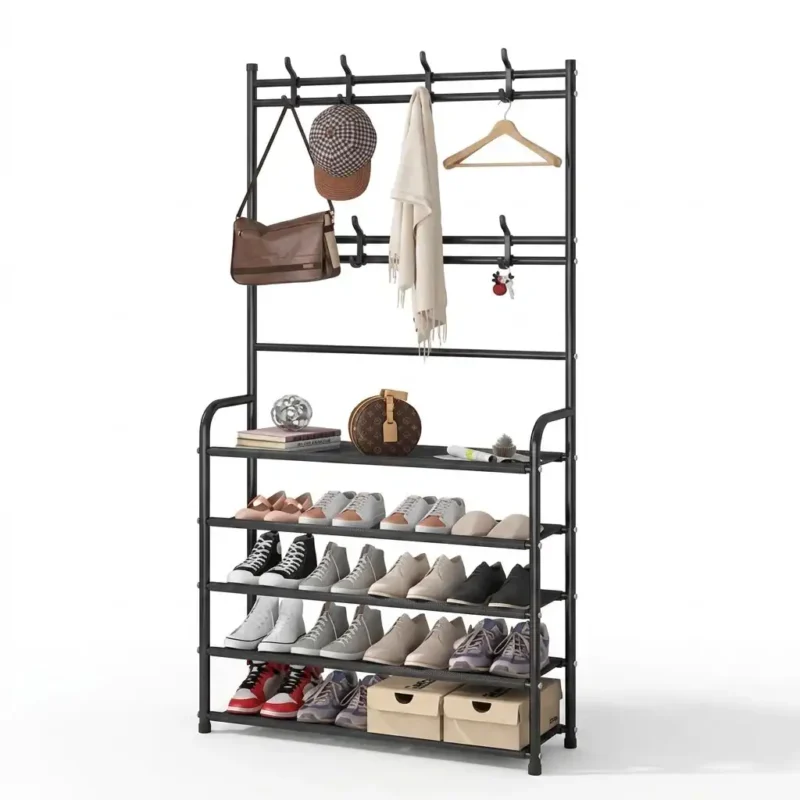 Multi-function Rack Shoe, Hat and Cloth Hanger Rack