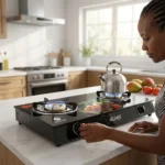 Nunix Glass Table Top Double Gas Burner