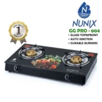 Nunix Glass Table Top Double Gas Burner