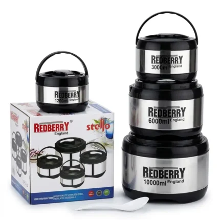 Redberry 4pcs STELLO Insulated Hotpot Set Stainless Steel
