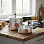 Saral Aluminum Pressure Cooker Pack (5+3 Liters) - Image 2