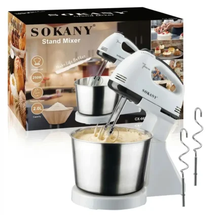 Sokany 2-in-1 Stand and Hand Mixer (with bowl)